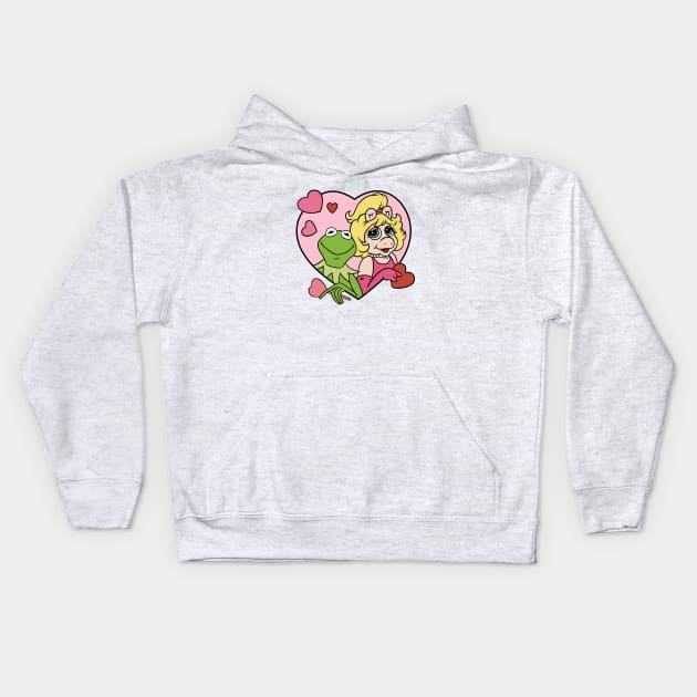 Kermit S2 Miss piggy Kids Hoodie by OniSide